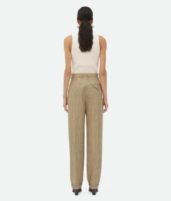 Prince Of Wales Wool Trousers