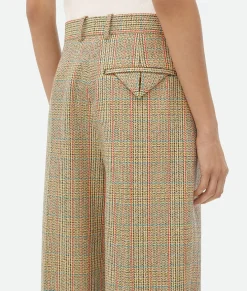 Prince Of Wales Wool Trousers