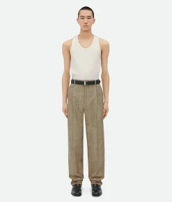 Prince Of Wales Wool Trousers