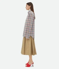 Printed Leather Checked Shirt