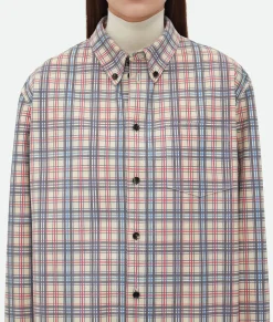 Printed Leather Checked Shirt