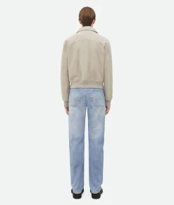 Printed Leather Chino Jacket