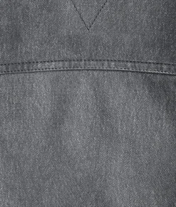 Printed Leather Denim Jacket