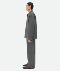 Printed Leather Flannel Jacket