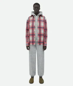 Printed Leather Jersey Hoodie