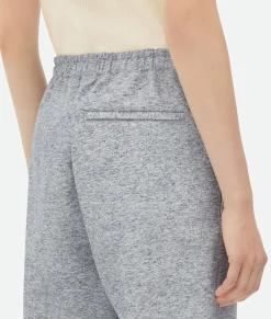 Printed Leather Jersey Jogger Trousers