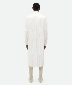 Printed Leather Pinstripe Long Shirt