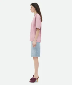 Printed Leather Relaxed Jersey T-Shirt