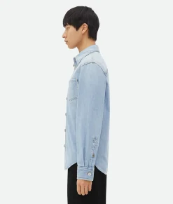 Relaxed Fit Light-Bleached Denim Shirt