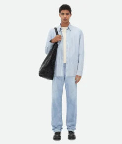 Relaxed Fit Printed Leather Shirt