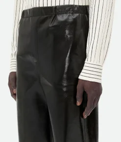 Shiny Leather Elasticated Trousers