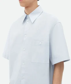 Short-Sleeved Cotton Canvas Shirt