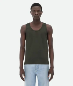 Slim Fit Cotton Stretch Ribbed Tank Top
