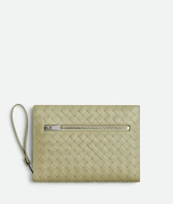 Small Intrecciato Document Case With Wristlet