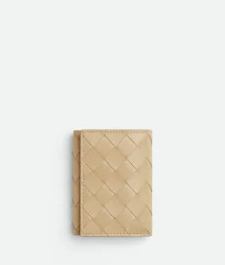 Small Intrecciato Tri-Fold Zip Wallet