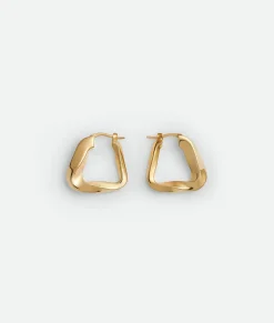 Small Twist Triangle Hoop Earrings