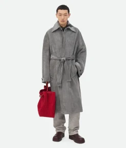 Split Nappa Leather Coat