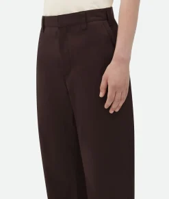 Stretch Cotton Tapered Trousers