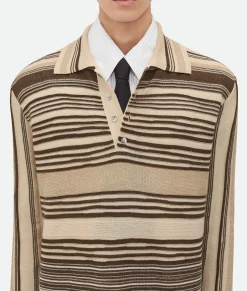 Striped Linen Polo Dress