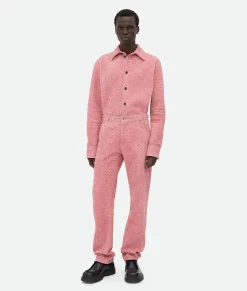 Suede Intrecciato Leather Shirt