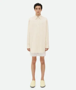 Textured Criss-Cross Cotton Shirt