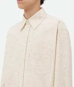 Textured Criss-Cross Cotton Shirt