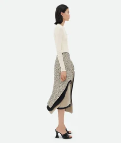 Textured Terrazzo Cotton Ruffle Skirt
