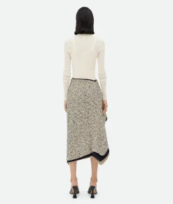 Textured Terrazzo Cotton Ruffle Skirt