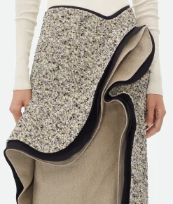 Textured Terrazzo Cotton Ruffle Skirt