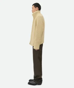 Textured Wool Double Layer Cardigan