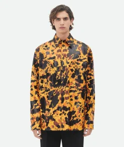 Turtle Shell Printed Leather Shirt