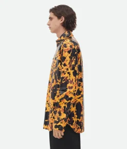 Turtle Shell Printed Leather Shirt
