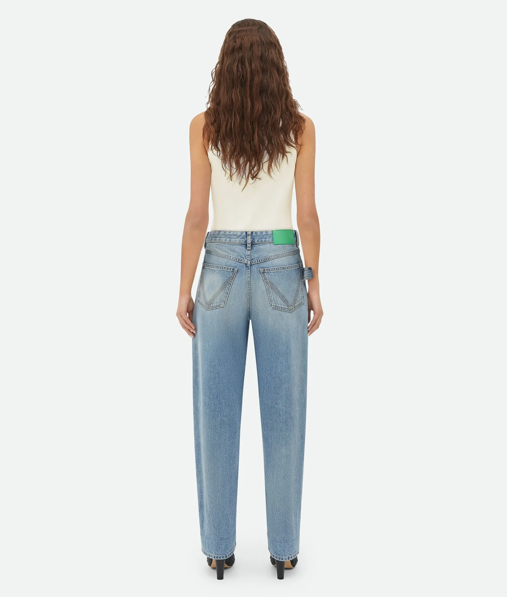 Vintage Medium Indigo Turned Up Denim