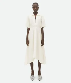 Viscose And Linen Midi Dress