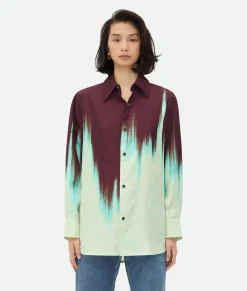 Viscose Degrade Petal Print Shirt