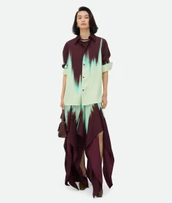 Viscose Degrade Petal Print Shirt