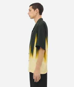 Viscose Degrade Petal Print Shirt