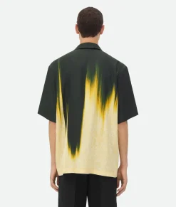 Viscose Degrade Petal Print Shirt