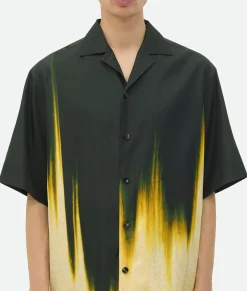 Viscose Degrade Petal Print Shirt