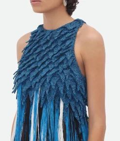 Viscose Fish Scale Top With Fringes