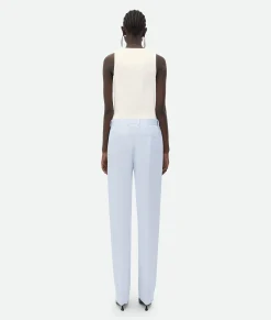 Viscose Twill Straight Pants