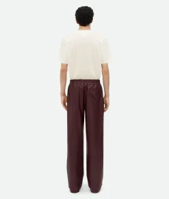 Wide Leg Leather Trousers