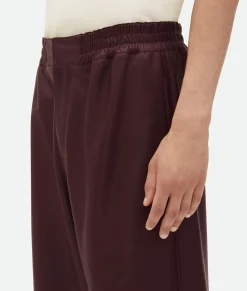 Wide Leg Leather Trousers