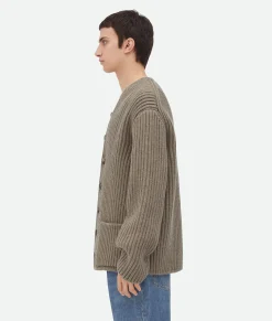 Wool And Cashmere English Rib Cardigan