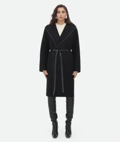 Wool And Cashmere Hooded Coat
