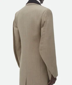 Wool Coat With Contrasting Collar