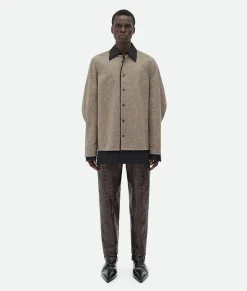 Wool Flannel And Viscose Double Shirt