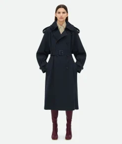Wool Gabardine Trench Coat