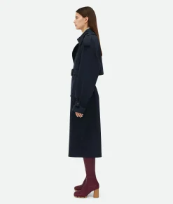 Wool Gabardine Trench Coat