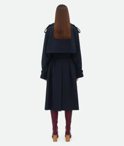 Wool Gabardine Trench Coat